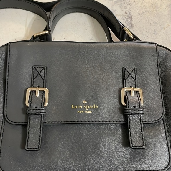 Kate Spade Gray Leather Satchel Purse - Picture 2 of 7